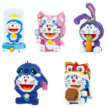 Doraemon Micro Blocuri Cosplay Cusatura Linabell Dans Leu Kawaii Plastic Mini Caramida Figura Jucarii Pentru Copii Cadouri