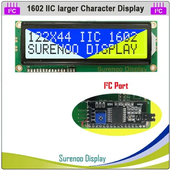 Serial IIC / I2C / TWI 1602 162 16*2 Mare Caracter Modulul LCD Display Galben Verde Albastru cu Iluminare din spate pentru Arduino