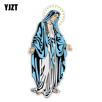 YJZT 7.1 CM*15.2 CM Sfânta Maria Mama lui Isus Dumnezeu PVC Motocicleta Autocolant Auto 11-00373