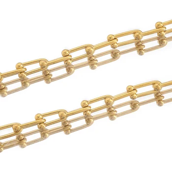 Din Oțel Inoxidabil Placat Cu Aur În Formă De U, Lanț De Link-Ul Pentru Diy Manual Cravată Picătură Legăna Cercei Femei Bijuterii Accesorii