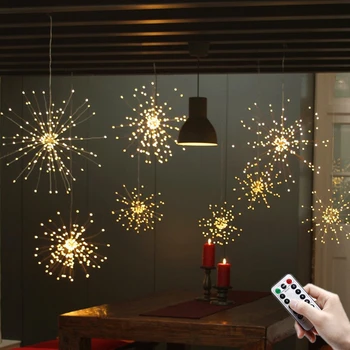 LED Artificii, Lumini 120/200LEDs Impermeabil în aer liber Lumini Ghirlanda Grădină Acasă de Anul Nou 2023 Decoratiuni de Craciun pentru Casa 2022