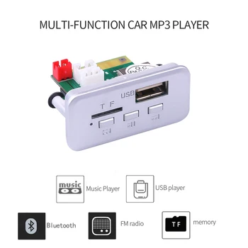 KEBIDU 5V 12V Auto MP3 Player, Decodor Bord Modul Audio Wireless Receptor FM WMA Radio FM USB TF 3.5 mm AUX Pentru accesorii Auto