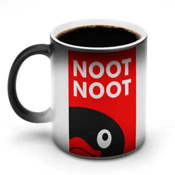 NU NOOT PINGU Cana Noot Pingu Meme Amuzant, Sarcastic Schimbare de Culoare Ridicata Cana de Moda Ceramică Cești de Cafea