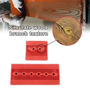 2 buc DIY din Lemn Granulare Tool Kit Cauciuc Model Timbru Imitație de Vopsea cu Role Perie pentru Pictura pe Perete Decor Periaj