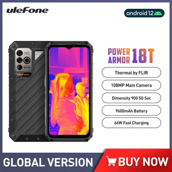 Ulefone Power Armor 18T Android 12 Smartphone 12GB+256GB IP68 Telefon Robust Cameră de termoviziune 6.58