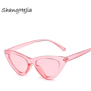 2022 Ochi de Pisica ochelari de Soare Retro Feminin de Ochelari de Soare Ochelari roz Clar Streetwear Trend de Moda Doamnelor Glasse UV400