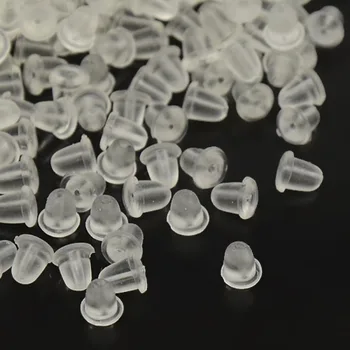 10000pcs Plastic Cercel Ureche Nuci Cercei Spatele din Plastic transparent 4x4mm Pentru DIY Bijuterii Cercei Consumabile obiecte de Artizanat