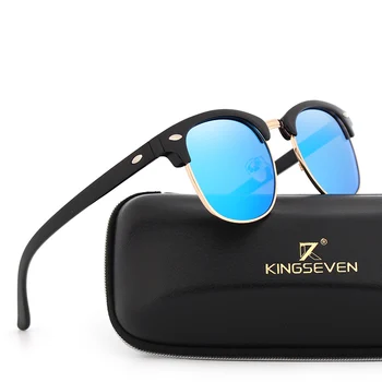 KINGSEVEN Polarizat ochelari de Soare Femei Retro Cadru Metalic Ochelari de Soare Doamnă Celebru Designer de Brand Oculos masculino lentes de sol