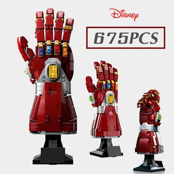 Disney Iron Man Infinity Mănuși Gauntlet Minuni Thanos Avengers Ironman Eroi Armă 76191 76223 Jucărie Bloc Caramida Cadou