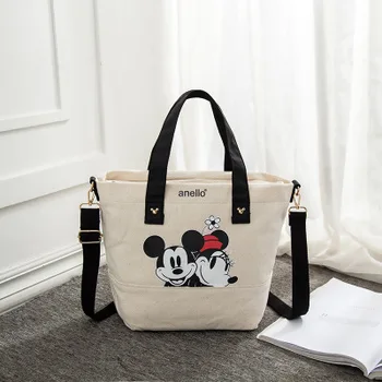 Disney Mickey Mouse Doamna Panza Crossbody, Umăr Geanta De Desene Animate Moda Minnie Geanta Mare Capacitate De Cumpărături + Geanta
