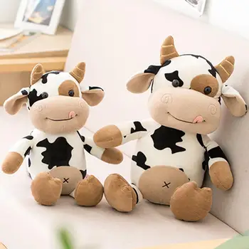 Vaca Jucărie Drăguț Vite de Pluș Umplute Animale Bovine Papusa Moale Copii Ziua de nastere Cadou de Crăciun Și de Anul Nou Cadouri pentru Copii