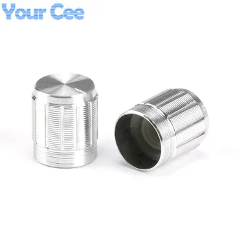 10 buc Mini-Potențiometru Butoane Capac din Aliaj de Aluminiu Argintiu 15*16.5 mm Pentru Potențiometru