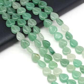 16pcs Naturale în Formă de Inimă Semi-Pretioase Verde Aventurin Piatra Margele pentru a Face Bijuterii Brățară Colier pentru Femei Cadouri Dimensiune 12mm
