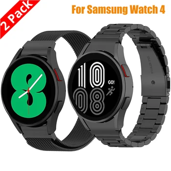 Galaxy Watch 4 benzi Fără Goluri din Oțel Inoxidabil Curea Pentru Samsung Galaxy Watch 4 Classic 46mm 42mm/44mm 40 mm Bratara capăt Curbat
