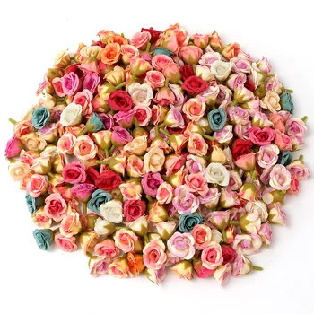 50PCs Silk Rose Flori Artificiale Capul Mini Fals Flori Pentru Decor Acasă Petrecere de Nunta de Decorare Cununa Accesorii Cadou