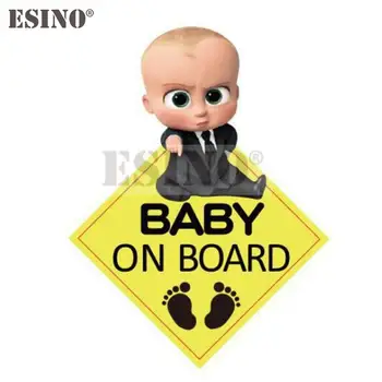 Auto Styling Avertizare Băiat Cool Baby On Board Decorative Accesorii Auto Creative din PVC Autocolant Impermeabil Bara de Vinil Corp Decal