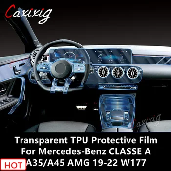 Pentru Mercedes-Benz CLASSE UN A35/A45 AMG 19-22 W177 Auto Interior Consola centrala Transparent TPU Film Protector Anti-scratchRepair