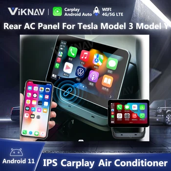 Android 11 din Spate Aer conditionat Panou Radio Auto Pentru Tesla Model 3 Model Y Climat de Relaxare Control Divertisment Display Ecran LCD