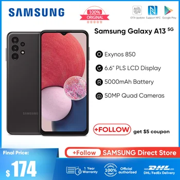 Samsung Galaxy A13 A135F-DS Android 12 5G Smartphone-ul Exynos 850 Octa-core 5000mAh Baterie 15W Rapid de Încărcare telefon mobil Telefon Mobil