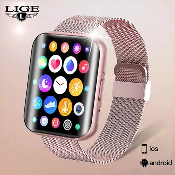 LIGE Ceas Inteligent Femei Bărbați apelare Bluetooth Smartwatch Personalizate, Ceasuri de Oxigen din Sange Monitor de Ritm Cardiac Sport Fitness Brățară