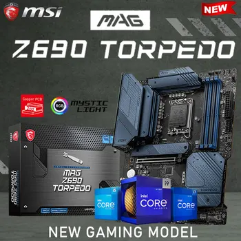 LGA 1700 de-a 12-a generație de procesoare Intel MSI MAG Z690 TORPILĂ Placa de baza DDR5 128GB M. 2 PCIe 5.0 2.5 Gbps LAN GAMING Z690 Placa-mama 1700 ATX Z690