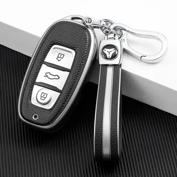 TPU Piele Auto Smart Cheie de la Distanță Caz Acoperire Coajă de Protecție Sac Titularul Breloc pentru Hongqi H7 2013 2015 2017 2018 Accesorii