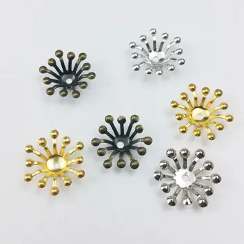 100buc 14mm floare Filigran Împachetări Farmecele Metalice Pentru Înfrumusețarea Album Bijuterii DIY Ambarcațiuni de Metal ureche accesorii