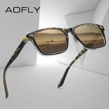 AOFLY Pătrat Polarizat ochelari de Soare Pentru Barbati Ultralight Acetat Cadru Flexibil UV400 Anti-orbire Ochelari de Soare Femei de Moda de sex Masculin 2023