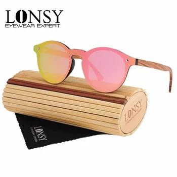 Moda Bambus Polarizat ochelari de Soare pentru Femei Brand Designer UV400 Oglindă Lentile de Lemn ochelari de Soare Pentru Barbati Oculos de sol masculino