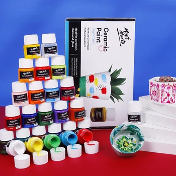 20ml Textile, Ceramice, Vopsea pe bază de Acril pentru Copii DIY Translucid Mână-pictat Haine 6-Arta de culoare Consumabile Profesionale