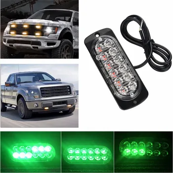 1BUC Verde Lămpi Pentru Camioane Auto LED Strobe lumini de Urgență 12v/24v Camion Flash de Lumină de Avertizare de Pericol Lumina Strobe Baruri