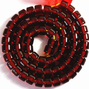 Roșu închis rășină sintetică ceara de albine 4X7mm 5X8mm 7X10mm 12X9mm tambur liber margele distantiere accesorii bijuterii 15inch B61