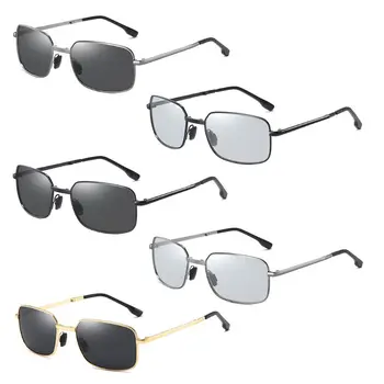 Oamenii Fotocromatică Pliabil ochelari de Soare cu Lentile Polarizate Cadru Metalic Ochelari de Protecție Anti-Oboseala Ochelari