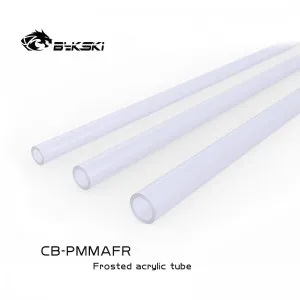 Bykski CB-PMMAFR de răcire cu apă acrilică mată greu tuburi cu diametru exterior de 12 mm/14 mm/16mm 50cm transparent greu țeavă