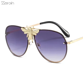 Moda Pilot ochelari de Soare Femei Mare Rama de Ochelari Retro Albine ochelari de soare Barbati Brand de Lux de Design Ochelari de Soare UV400 Nuante de Sticlă
