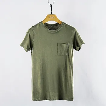 6281-R-Vara stil nou de bumbac barbati round neck t-shirt tendință maneci scurte