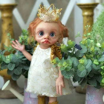 NPK 17inch Corp Plin Silicon Moale Renăscut Deja Terminat de Pictat Papusa Fairy Elf Baby Tinky Colectie de Arta Papusa