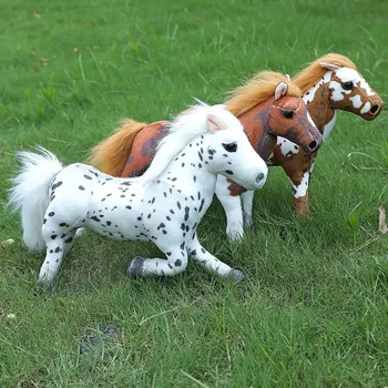 Realiste cal jucărie de pluș de simulare de cal papusa de plus cadou de ziua de nastere pentru copii moale de pluș umplute de animale zebra decor acasă