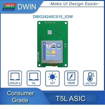 DWIN 1.54 Inch Smart LCD Diaplay, 240*240 Rezoluție HMI, Conectați-vă La Mega Nano LCM Modul DMG24240C015_03W