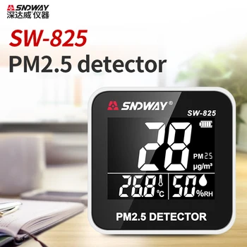 SNDWAY Inteligent Detector de CO2 3 în 1 de Dioxid de Carbon Detector de Calitate a Aerului Monitor de Temperatură și Umiditate a Aerului Tester cu Ceas cu Alarmă