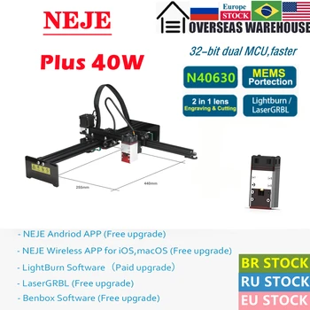 NEJE 3 Plus N40630 CNC 40W Laser Gravare Lemn Cutter Mașină de BRICOLAJ Mini Imprimantă 3D Lightburn Bluetooth Router Wireless de Control