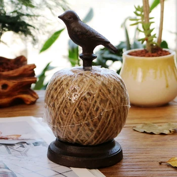 Retro creative fonta pasăre cocoș bobina ornamente din fier forjat animal fir mingea pastorală acasă decoratiuni pentru gradina