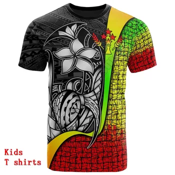 Kosrae 3D Imprimat Tricouri Baiat Pentru Fata de Vara cu Maneci Scurte pentru Copii T-shirt Amuzant tricouri 04