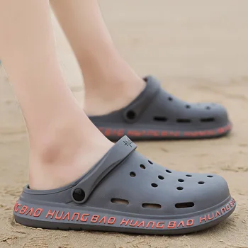 Sandale de Vara Barbati Nou Anti-Alunecare Respirabil Gaura Pantofi de Acasă Impermeabil EVA Grădină Casual, Sandale de Plajă în aer liber tv cu Papuci