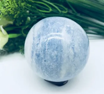 3-8cm Naturale Cristal Albastru Celestite SFERĂ de Cristal MINGE de VINDECARE+stand