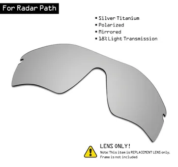 SmartVLT Polarizat ochelari de Soare, Lentile de Înlocuire pentru Oakley Radar Path - Argintiu Titan