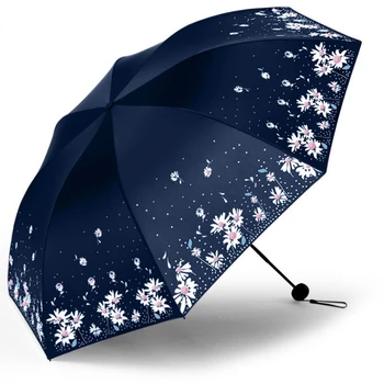 Daisy umbrela mare doamnelor umbrela sunny dublă utilizare umbrelă de soare de protecție solară protecție UV pliere ultra light cu umbrela