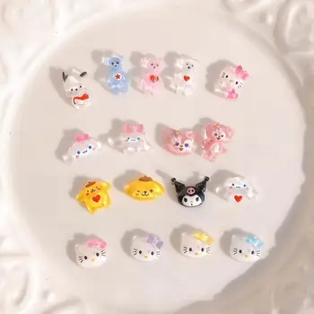 20buc Sanrios Kawaii Mymelody Desene animate Cinnamoroll Anime Hellokitty Pisica Drăguț Papusa 3D Unghii Bijuterii Diy Accesorii Jucarii Grils Cadou