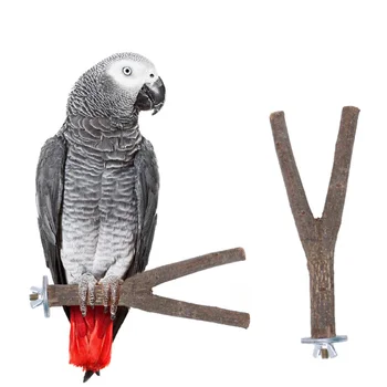Trendy Papagal Papagalul Agățat Jucării Colivie De Lemn Ramură Sta Stinghii De Lemn Papagal Resk Titularul Stinghii Platforma
