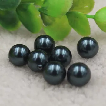 Culoare negru de Calitate Frumos, Marea de Sud Oyster Shell Perle Jumătate Forate Liber Perle, 50pcs/lot